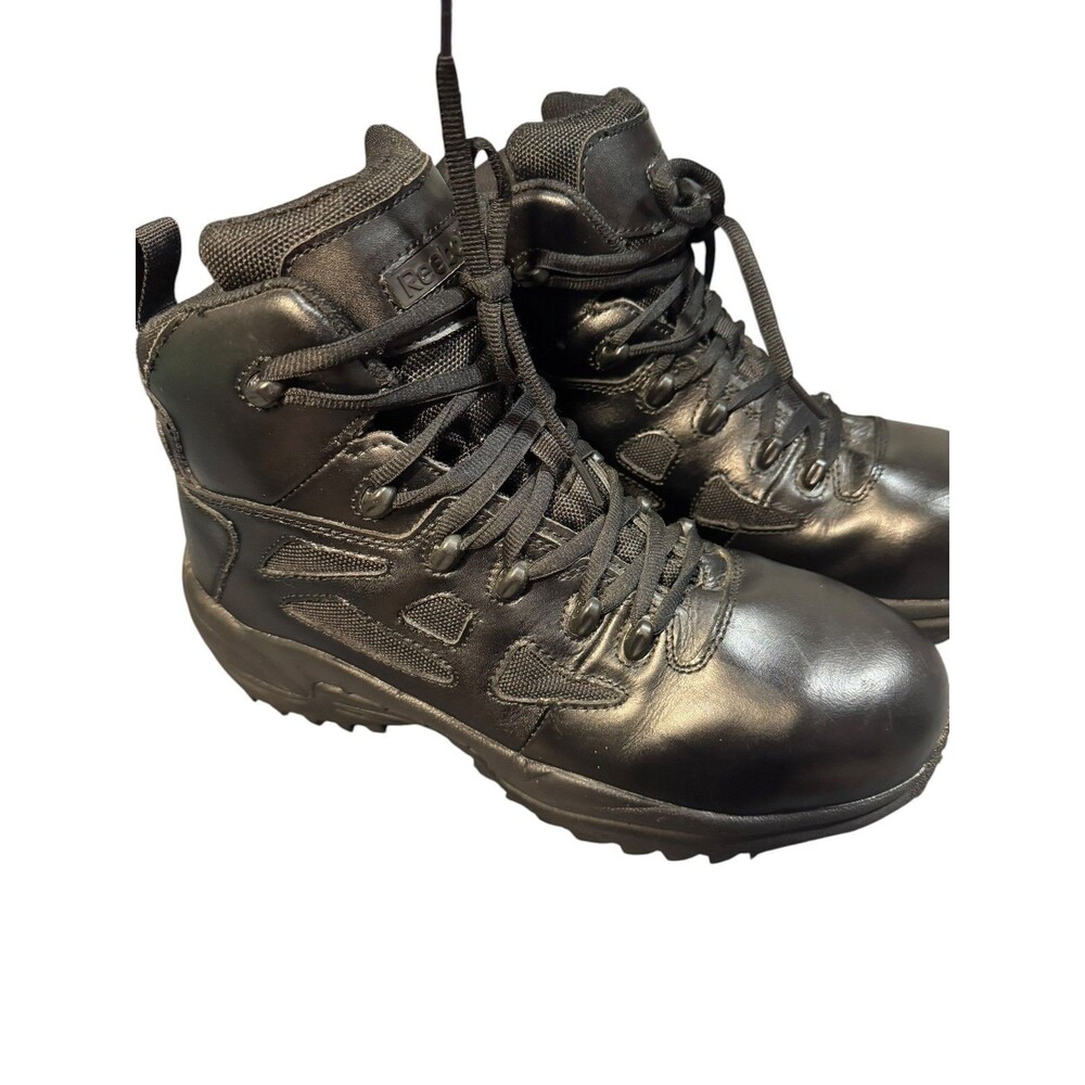 REEBOK Rapid Response 6" Stealth Boot Side Zipper MEN 10 M Black RB8674 Tactical